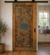 Wooden Mosque Door – Model WDR-0028 – handcrafted kundekari mosque door detail view 1