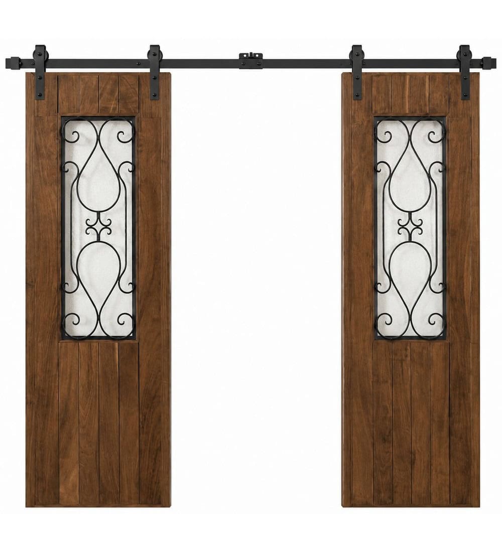 Walnut Double-Leaf Wooden Mosque Door – Model WDR-0034 | MosqueBuild Walnut Double-Leaf Wooden Mosque Door – Model WDR-0034 – custom handcrafted kundekari mosque door