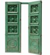 Walnut Double-Leaf Wooden Mosque Door – Model WDR-0059 – custom handcrafted kundekari mosque door