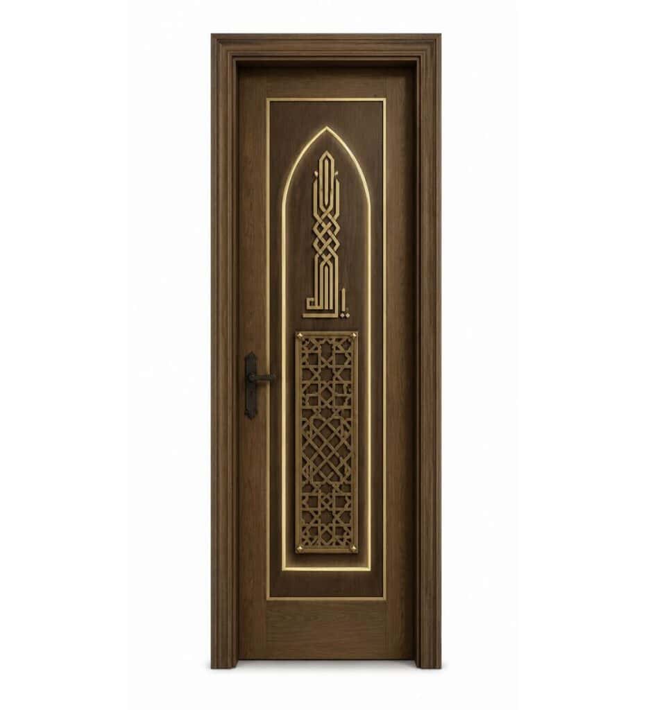Wooden Mosque Door – Model WDR-0056 – custom handcrafted kundekari mosque door