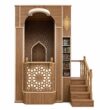 Ottoman Style Mosque Minbar-Dais – custom wooden mosque mihrab