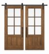 Double-Leaf Wooden Mosque Door – Model WDR-0043 – custom handcrafted kundekari mosque door