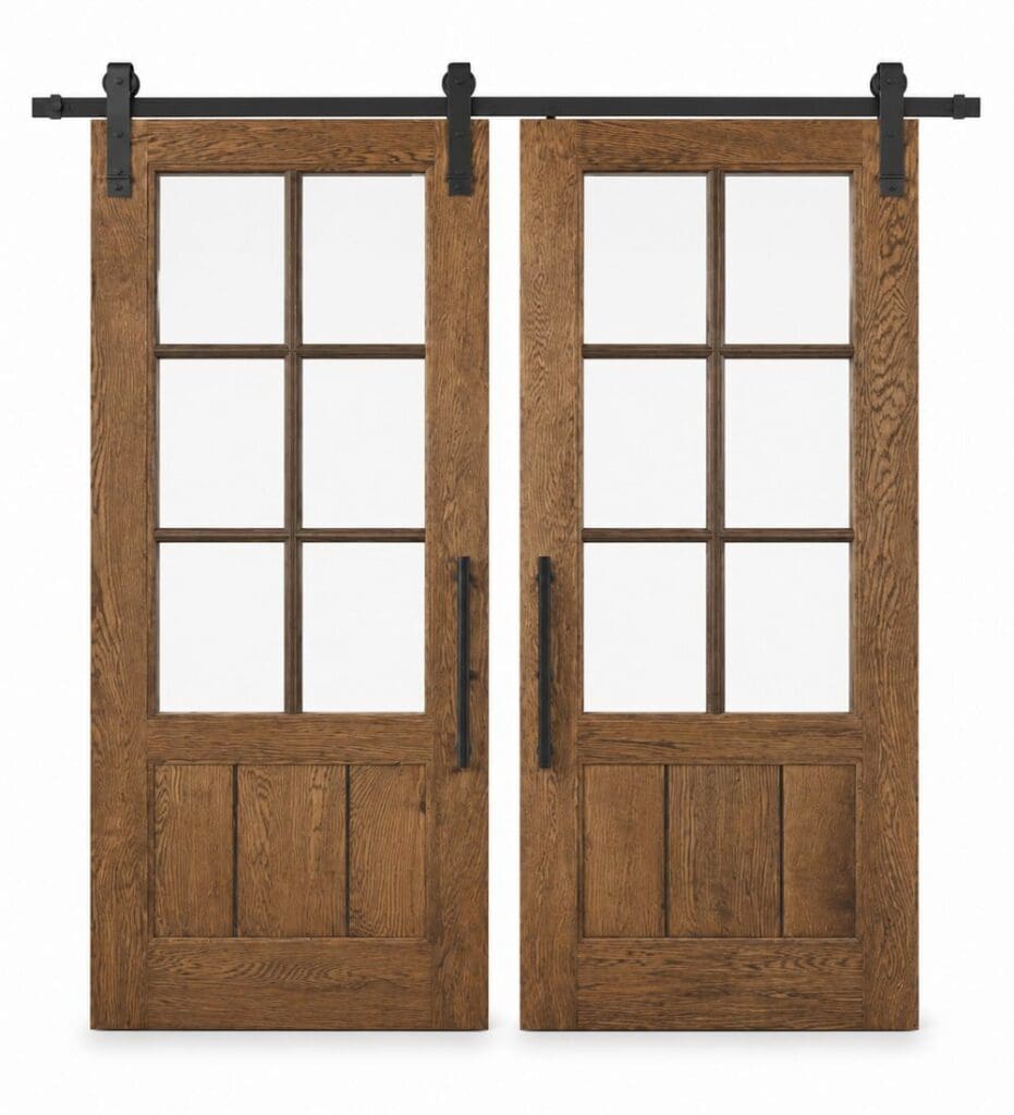 Double-Leaf Wooden Mosque Door – Model WDR-0043 – custom handcrafted kundekari mosque door