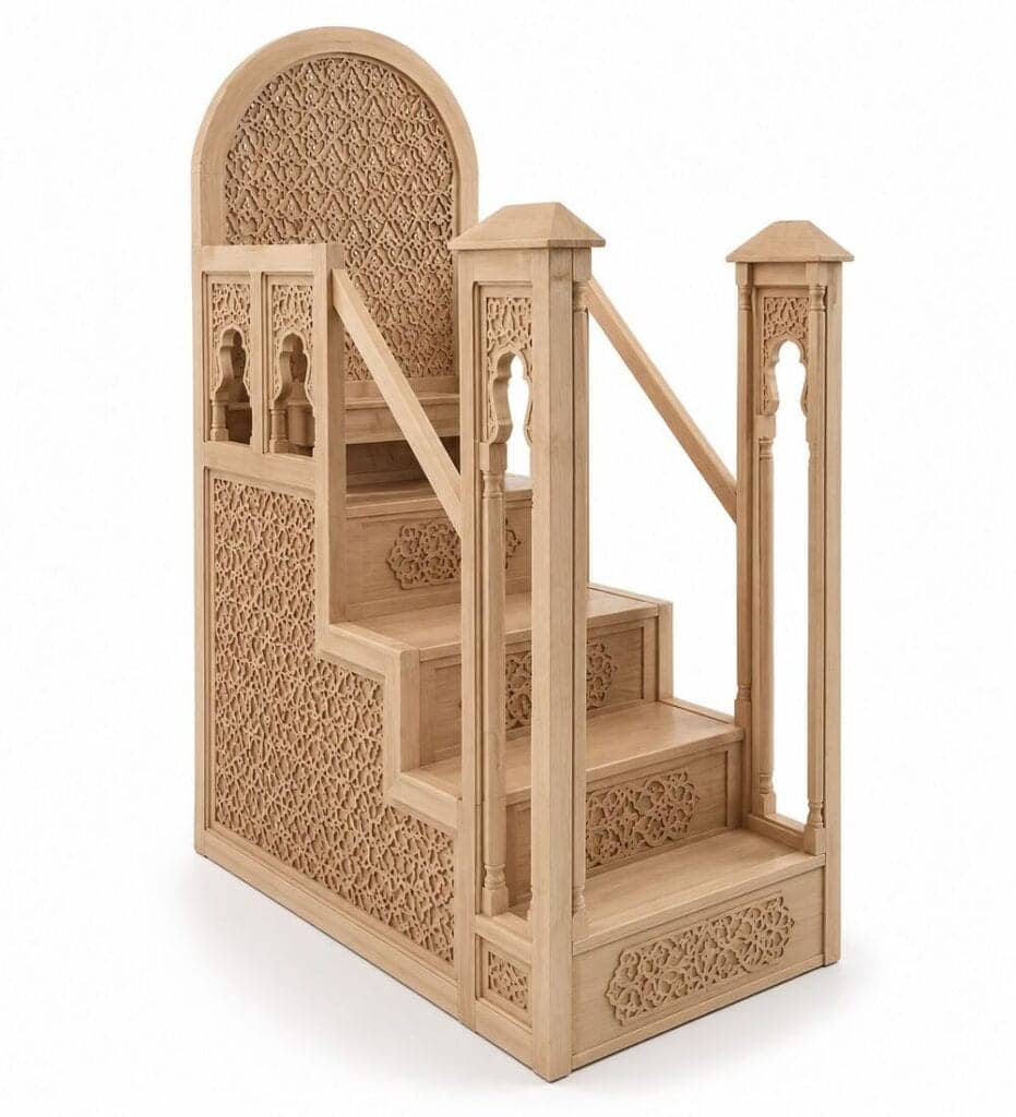 Mosque Minbar Finial – custom wooden mosque minbar