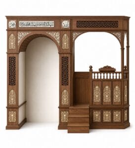 Home Prayer Room Mihrab – custom wooden mosque mihrab