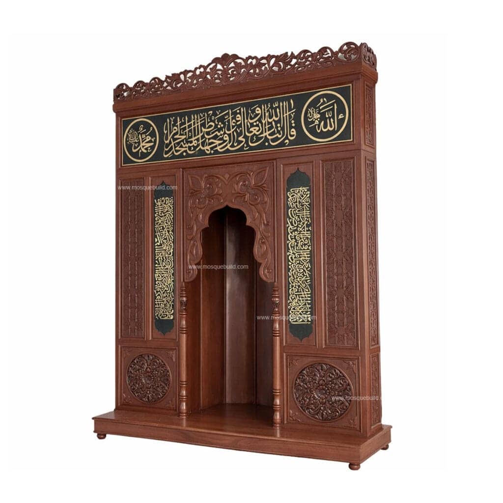 Classic Wooden Mosque Mihrab – custom wooden mosque mihrab
