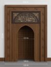 Oak Wooden Mosque Mihrab – Model WMH-0008 – custom wooden mosque mihrab