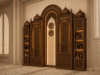 Modern Wooden Mosque Mihrab – Model WMH-0038 – wooden mosque mihrab detail view 4