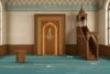 Modern LED-Lit Wooden Mosque Mihrab – Model WMH-0013 – wooden mosque mihrab detail view 5