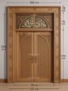 Metal Mosque Entrance Door – Model MDR-0005 – mosque chandelier detail view 10
