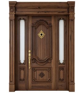 Ottoman-Style Wooden Mosque Door – custom handcrafted kundekari mosque door