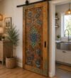 Wooden Mosque Door – Model WDR-0028 – handcrafted kundekari mosque door detail view 2