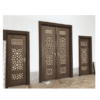 Star-Motif Kündekâri Wooden Mosque Door – KWD-06 – handcrafted kundekari mosque door detail view 1