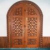 Wooden Mosque Door – Model WDR-0007 – handcrafted kundekari mosque door detail view 9