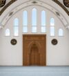 Classic Ottoman Stlye Mihrab – wooden mosque mihrab detail view 2