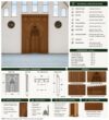 Classic Ottoman Stlye Mihrab – wooden mosque mihrab detail view 4