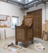 Selçuk Wood Dais Design – wooden mosque minbar detail view 1