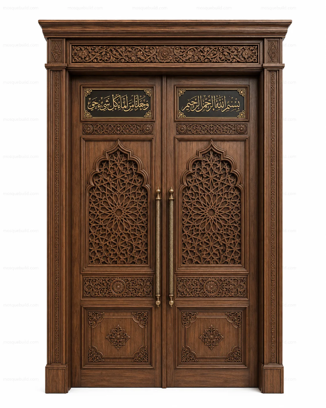Architectural Islamic Calligraphy Mosque Door – Model DOR-260816-009 – Main Architectural Islamic Calligraphy Mosque Door – Model DOR-260816-009 front product view