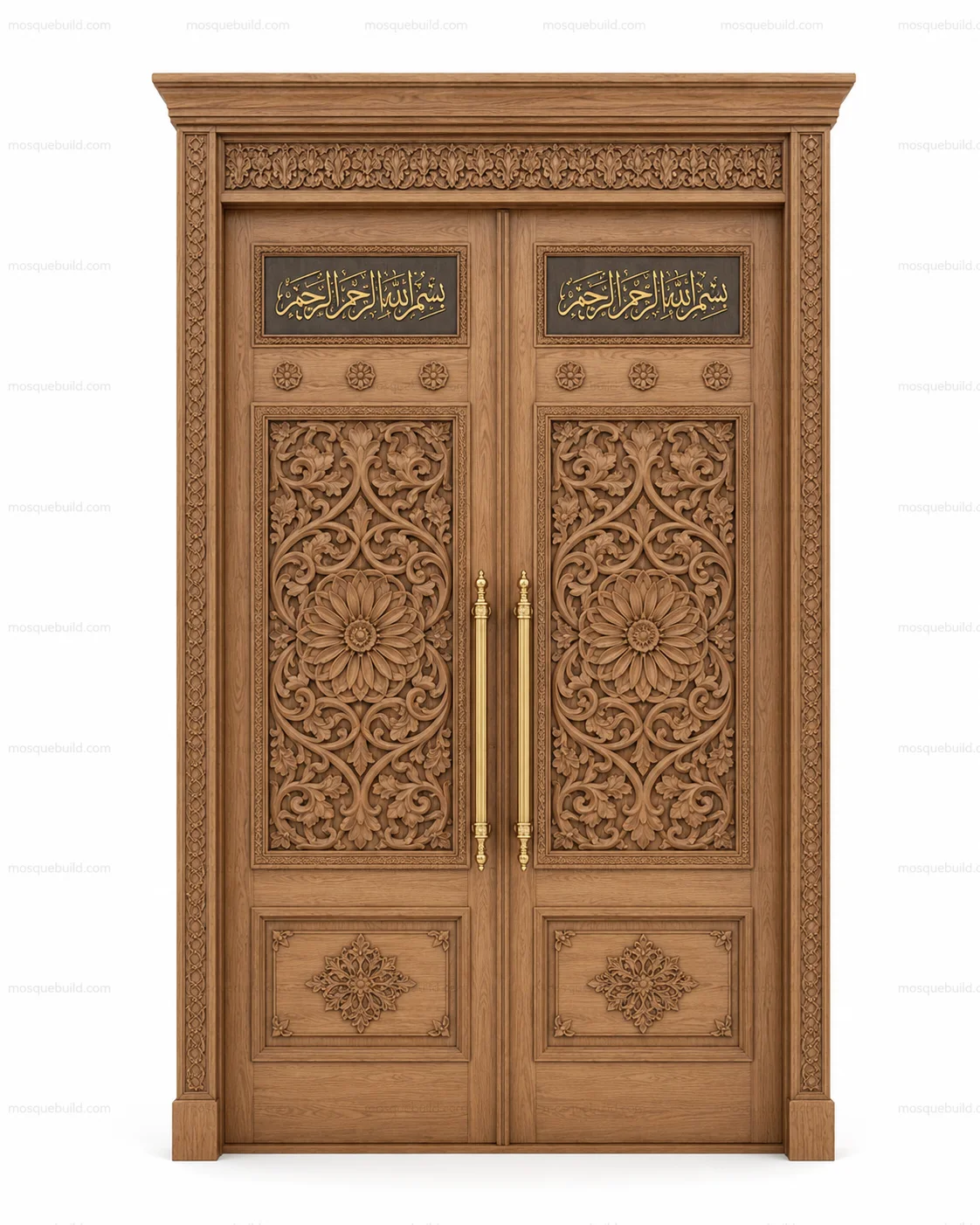 Architectural Islamic Calligraphy Mosque Door – Model DOR-260816-017 – Main Architectural Islamic Calligraphy Mosque Door – Model DOR-260816-017 front product view