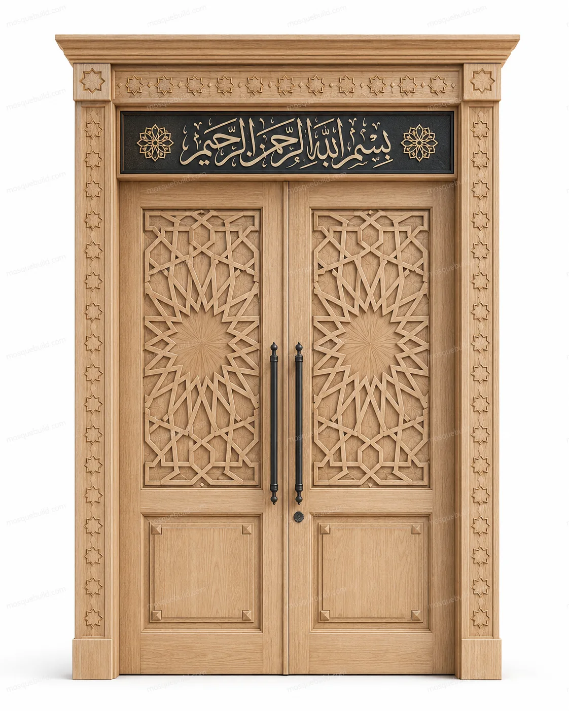 Architectural Islamic Calligraphy Mosque Door – Model DOR-260816-025 – Main Architectural Islamic Calligraphy Mosque Door – Model DOR-260816-025 front product view