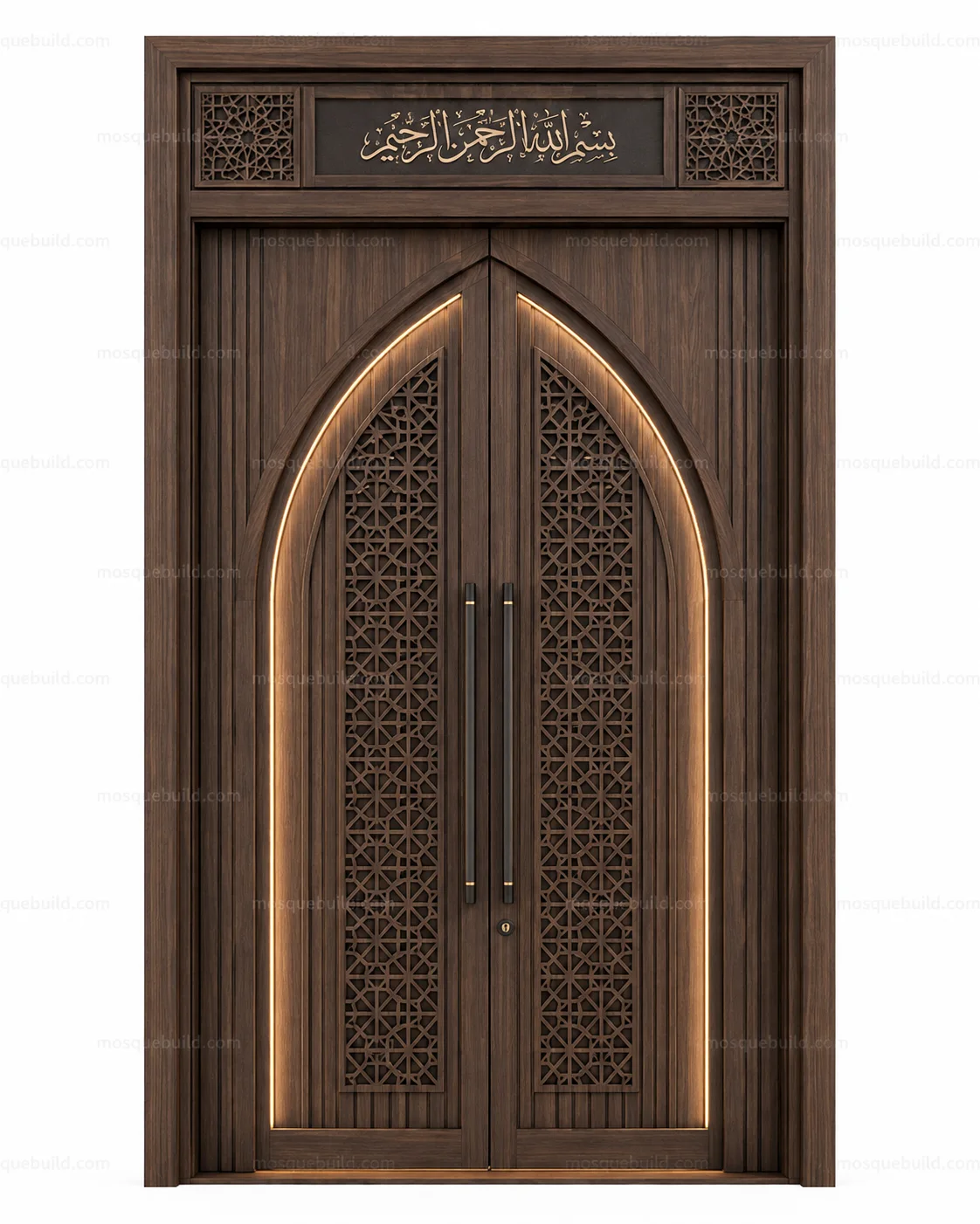 Architectural Islamic Calligraphy Mosque Door – Model DOR-260816-033 – Main Architectural Islamic Calligraphy Mosque Door – Model DOR-260816-033 front product view