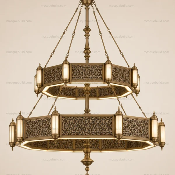Architectural Modern Islamic Mosque Chandelier – Model CHD-260816-003 front product view