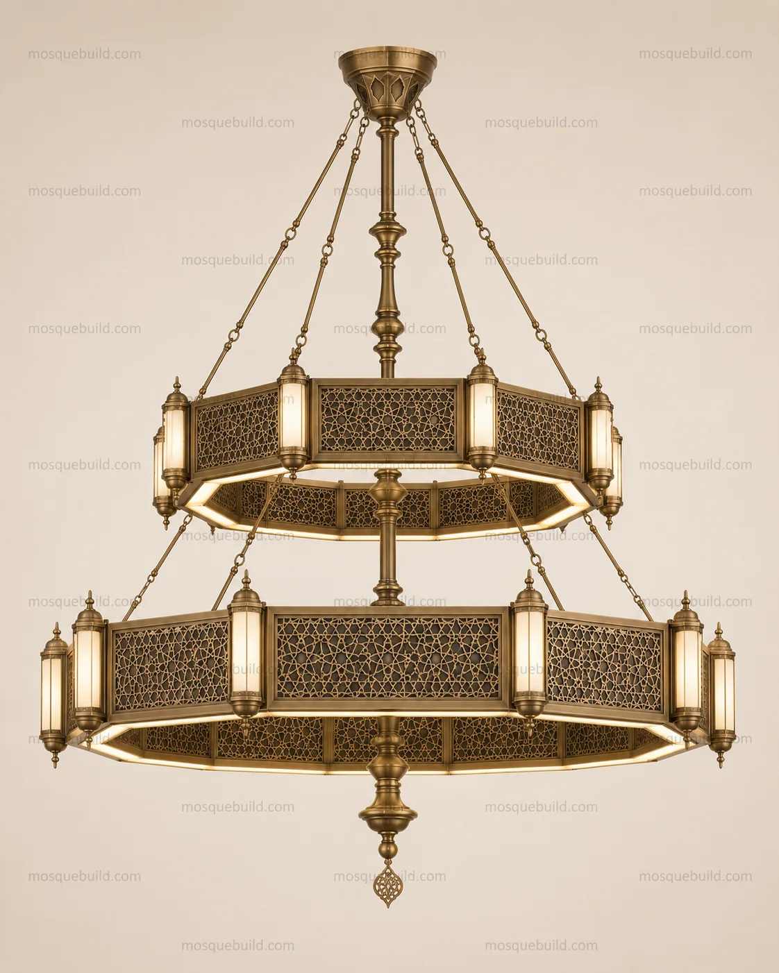 Architectural Modern Islamic Mosque Chandelier – Model CHD-260816-003 front product view