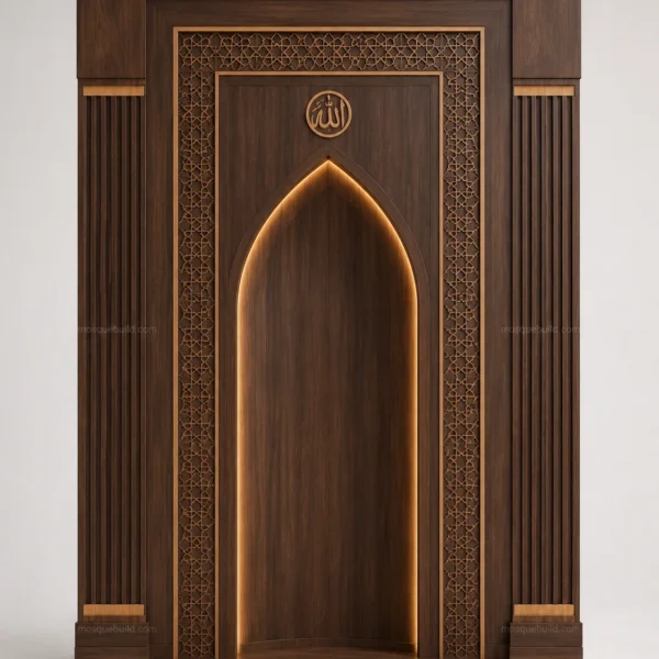 Architectural Modern Mosque Mihrab – Model MIH-260816-001 front product view