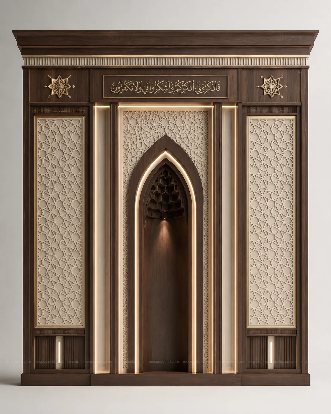 Architectural Modern Mosque Mihrab – Model MIH-260816-009 – Main Architectural Modern Mosque Mihrab – Model MIH-260816-009 front product view