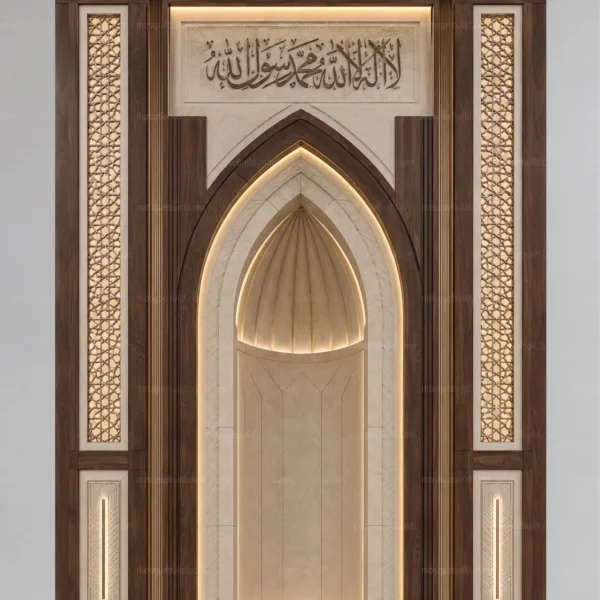 Architectural Modern Mosque Mihrab – Model MIH-260816-017 front product view