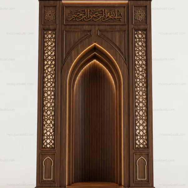 Architectural Modern Mosque Mihrab – Model MIH-260816-025 front product view