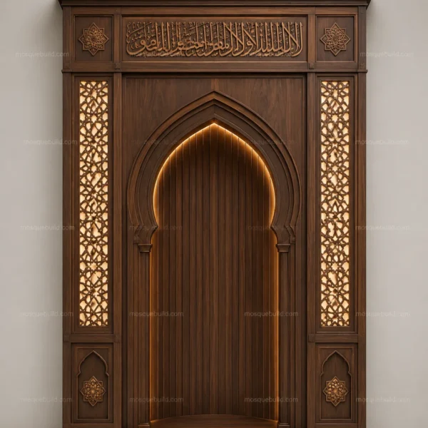 Architectural Modern Mosque Mihrab – Model MIH-260816-033 front product view