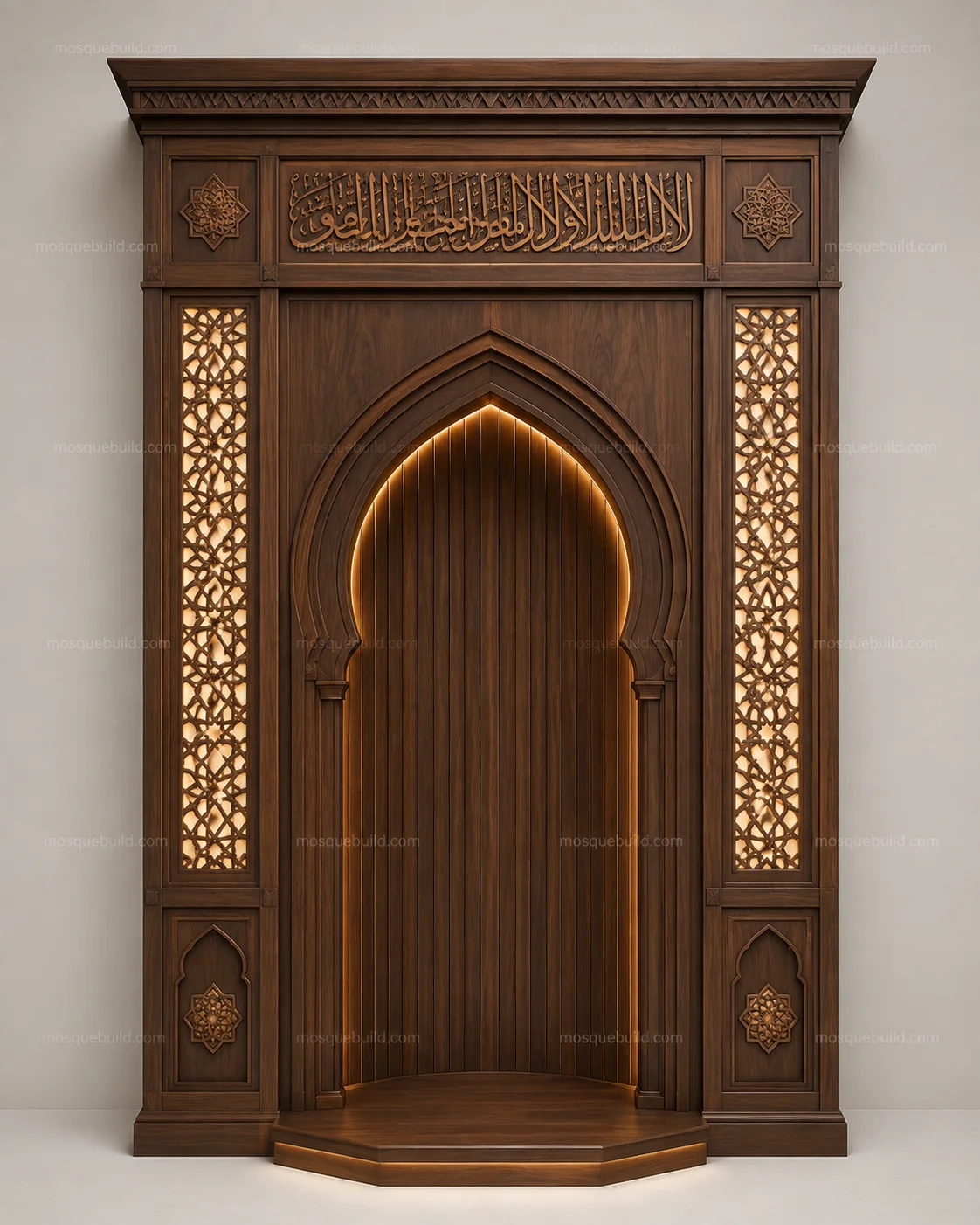 Architectural Modern Mosque Mihrab – Model MIH-260816-033 – Main Architectural Modern Mosque Mihrab – Model MIH-260816-033 front product view