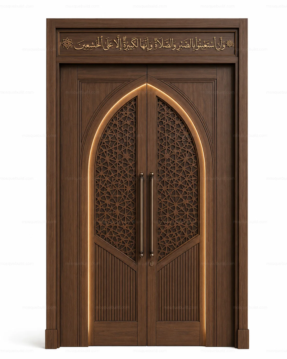 Calligraphic Islamic Calligraphy Mosque Door – Model DOR-260816-006 – Main Calligraphic Islamic Calligraphy Mosque Door – Model DOR-260816-006 front product view