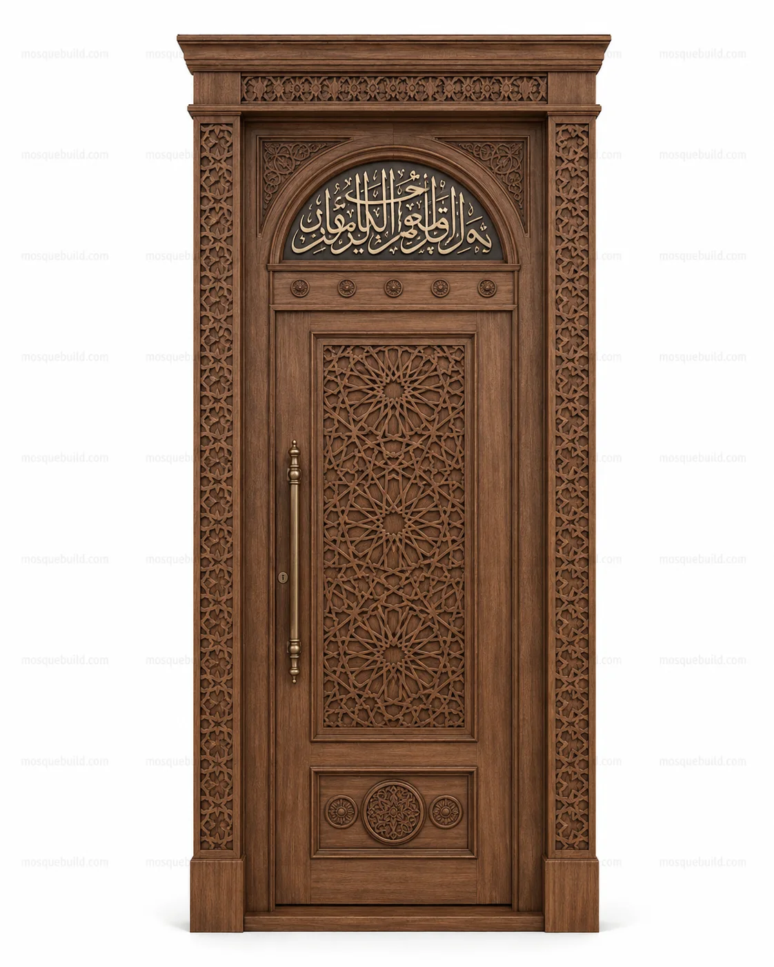 Calligraphic Islamic Calligraphy Mosque Door – Model DOR-260816-014 – Main Calligraphic Islamic Calligraphy Mosque Door – Model DOR-260816-014 front product view