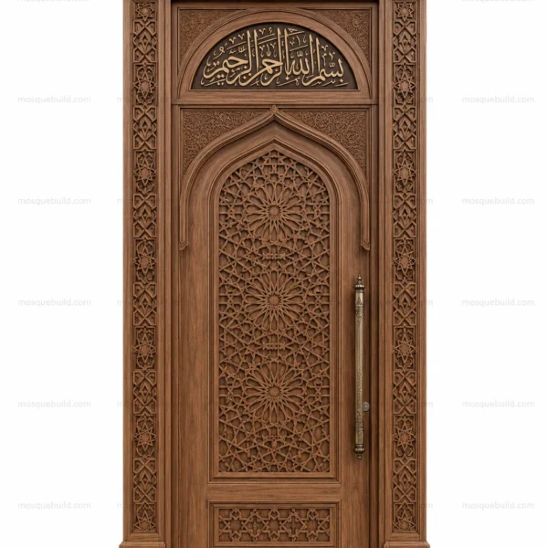 Calligraphic Islamic Calligraphy Mosque Door – Model DOR-260816-022 front product view