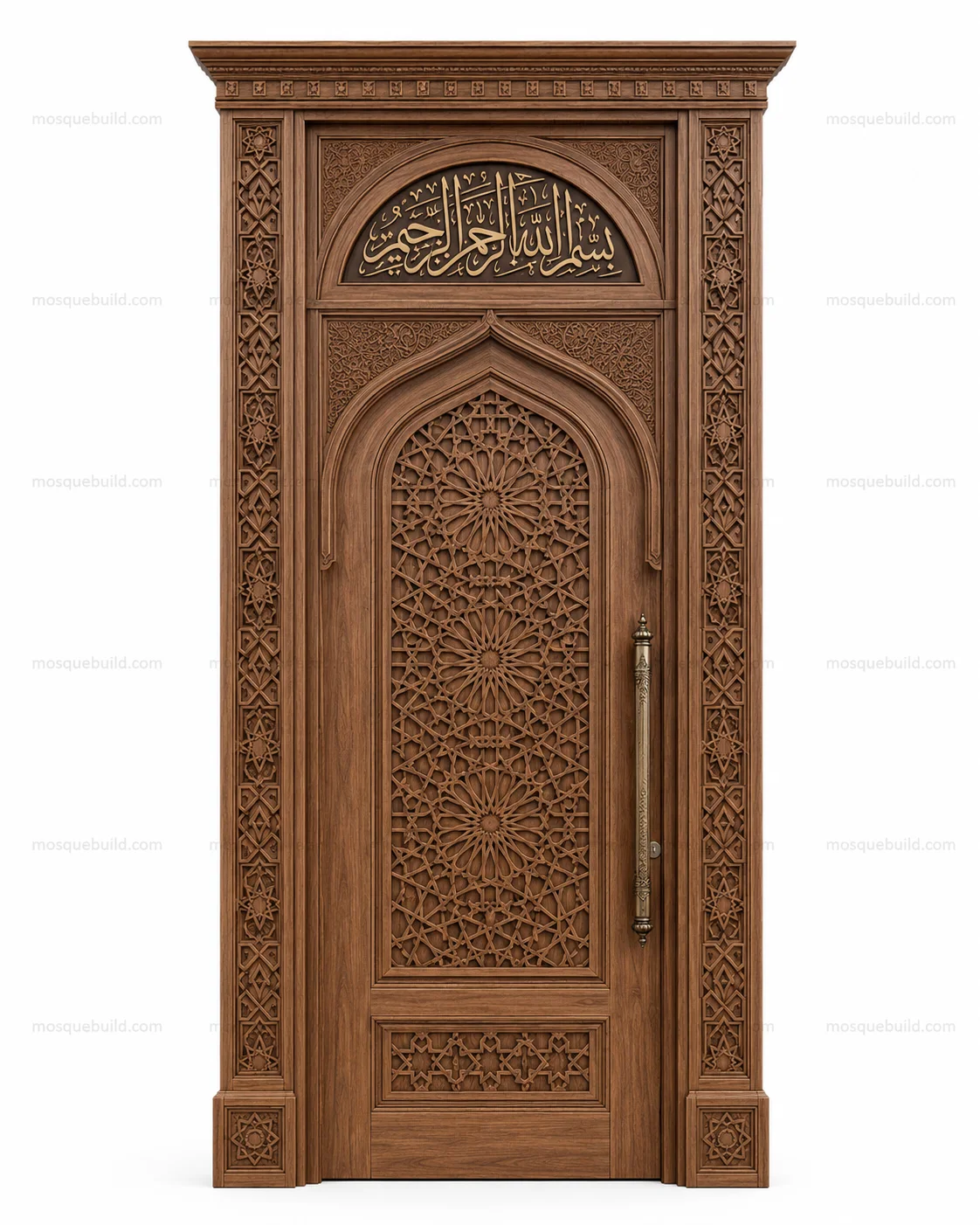 Calligraphic Islamic Calligraphy Mosque Door – Model DOR-260816-022 – Main Calligraphic Islamic Calligraphy Mosque Door – Model DOR-260816-022 front product view