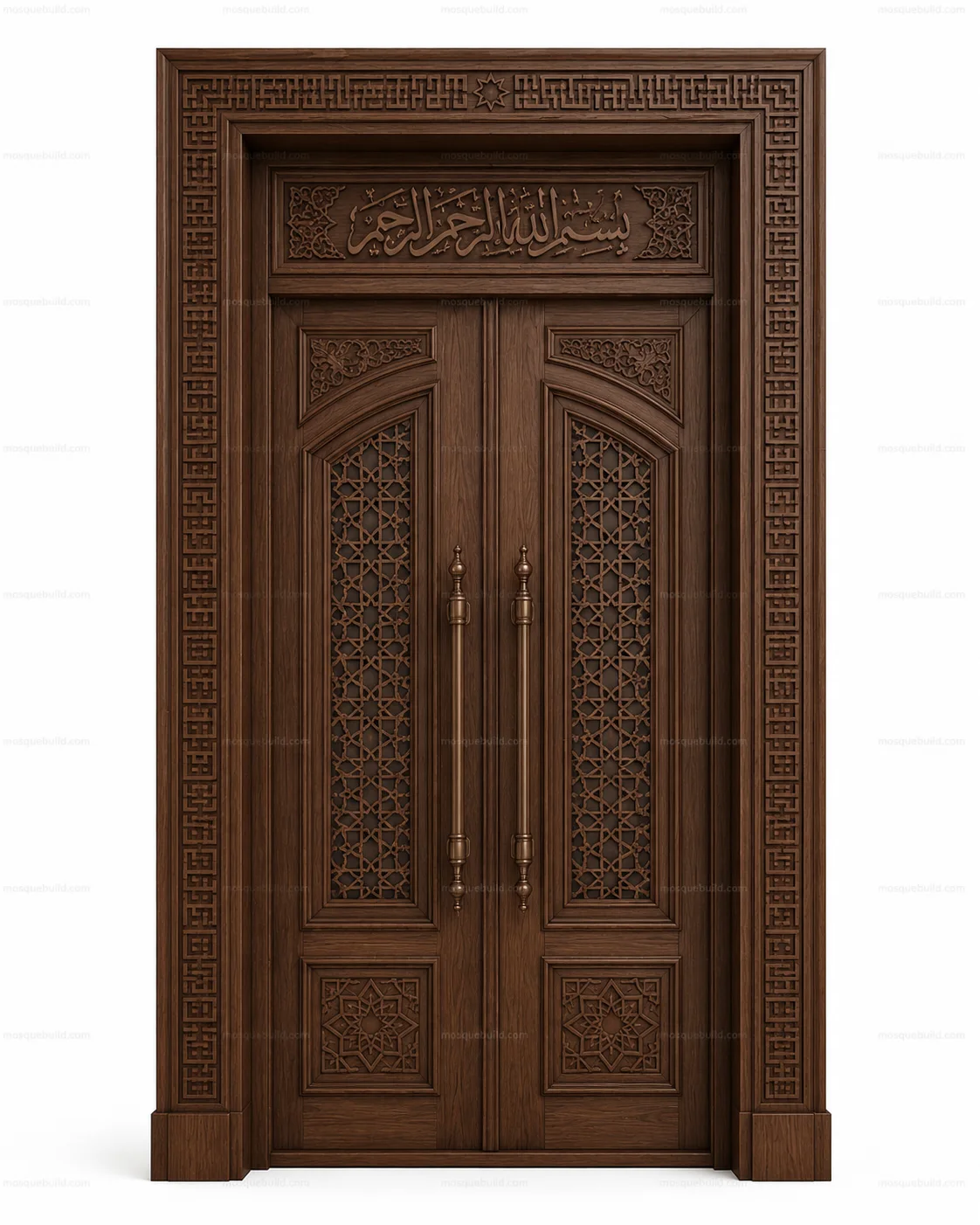 Calligraphic Islamic Calligraphy Mosque Door – Model DOR-260816-030 – Main Calligraphic Islamic Calligraphy Mosque Door – Model DOR-260816-030 front product view