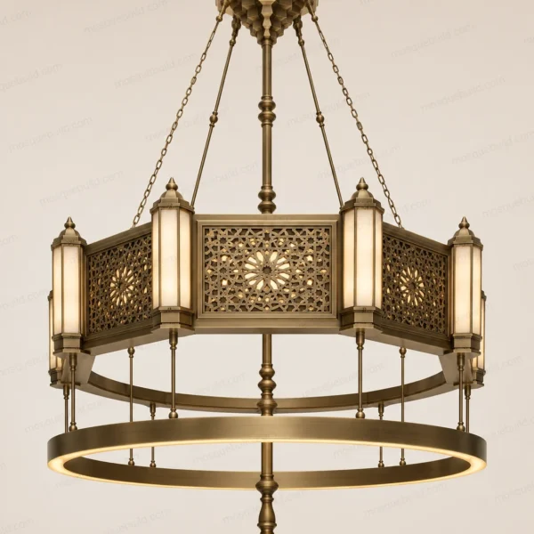 Contemporary Modern Islamic Mosque Chandelier – Model CHD-260816-004 front product view