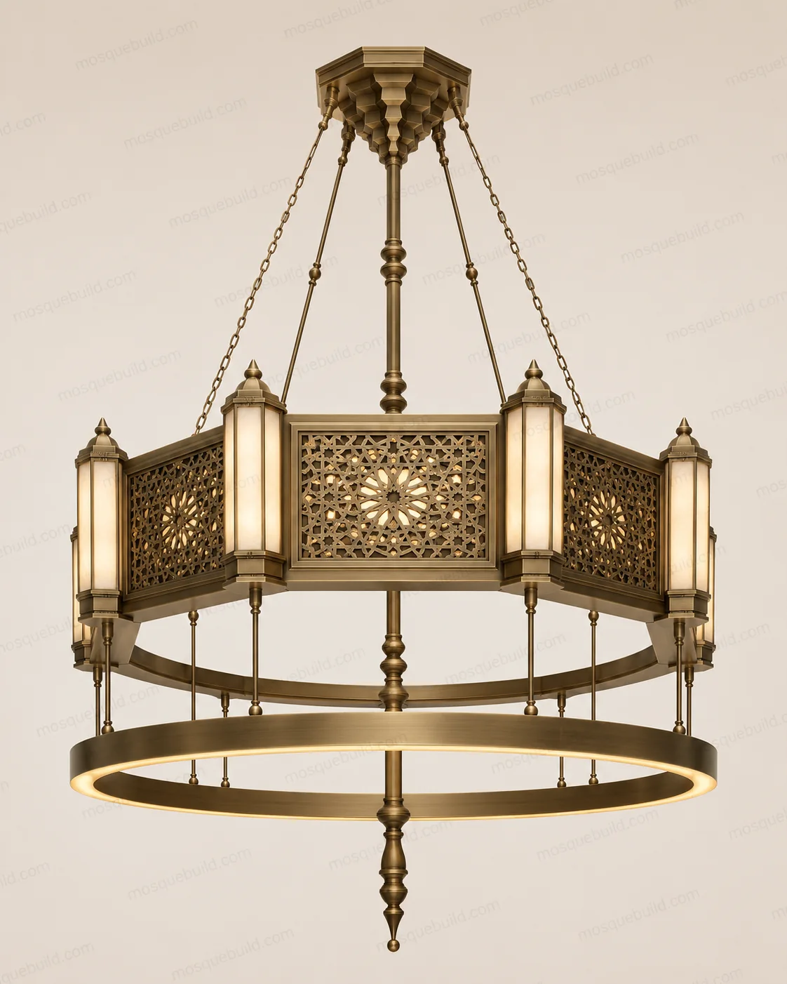Contemporary Modern Islamic Mosque Chandelier – Model CHD-260816-004 front product view