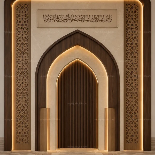Contemporary Modern Mosque Mihrab – Model MIH-260816-015 front product view