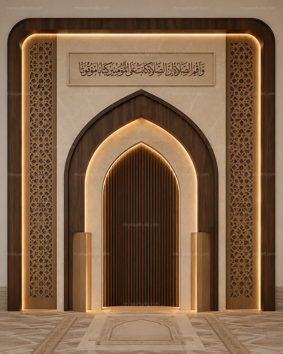 Contemporary Modern Mosque Mihrab – Model MIH-260816-015 – Main Contemporary Modern Mosque Mihrab – Model MIH-260816-015 front product view