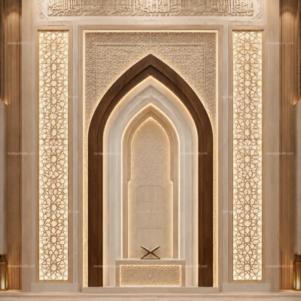 Contemporary Modern Mosque Mihrab – Model MIH-260816-023 front product view