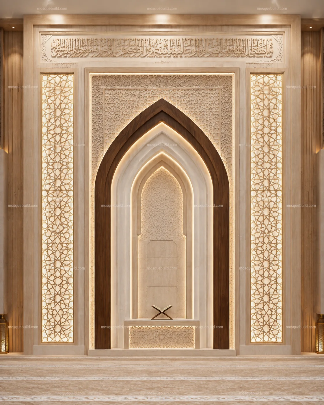 Contemporary Modern Mosque Mihrab – Model MIH-260816-023 – Main Contemporary Modern Mosque Mihrab – Model MIH-260816-023 front product view