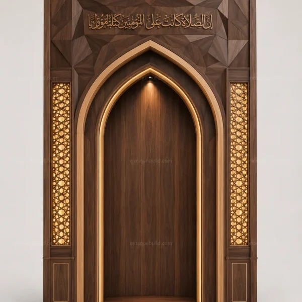 Contemporary Modern Mosque Mihrab – Model MIH-260816-039 front product view