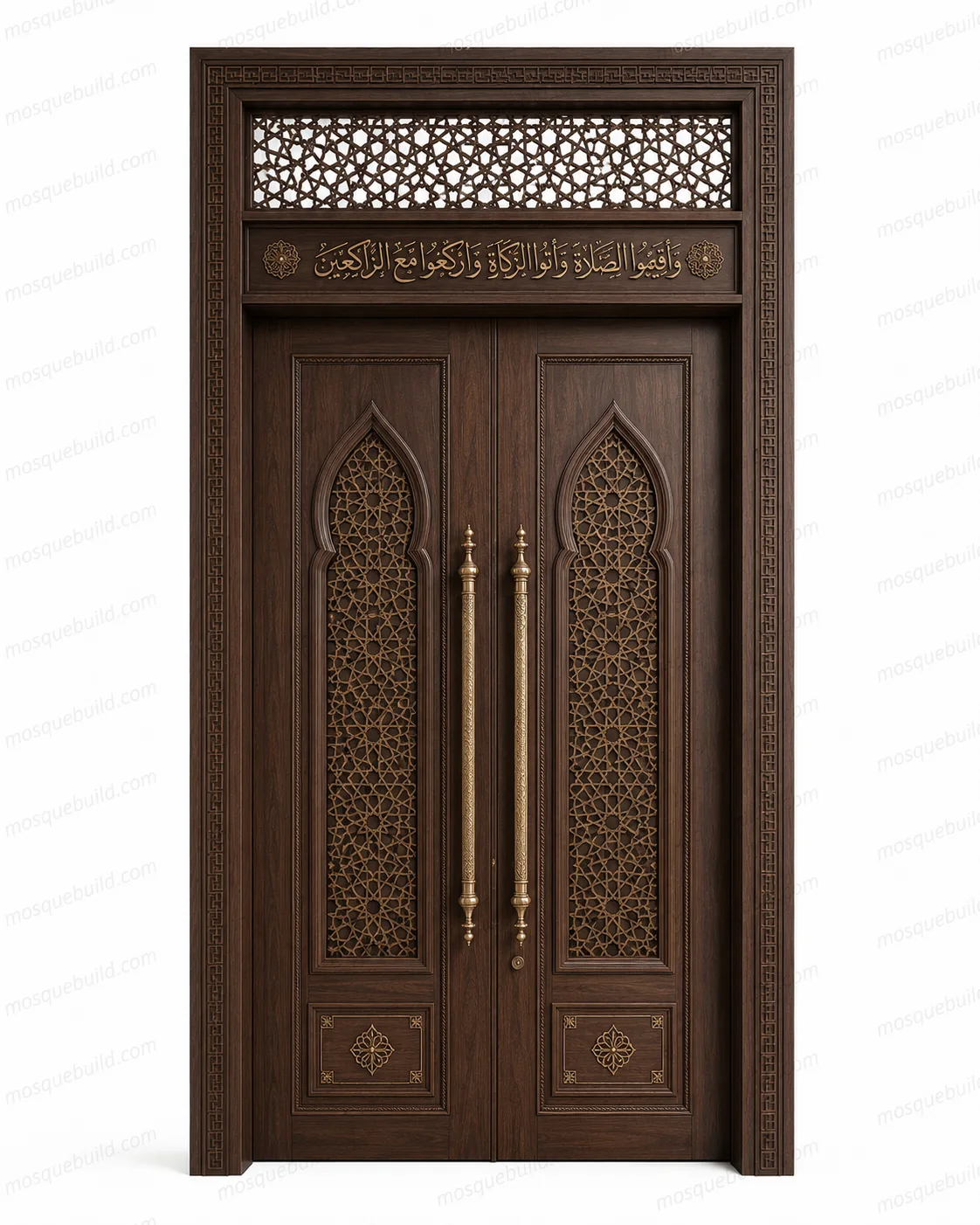 Geometric Islamic Calligraphy Mosque Door – Model DOR-260816-026 – Main Geometric Islamic Calligraphy Mosque Door – Model DOR-260816-026 front product view