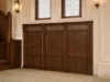 Geometric Wooden Mosque Wall Cladding & Separator – Model WCL-260816-003 shown in a mosque interior