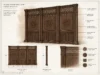 Geometric Wooden Mosque Wall Cladding & Separator – Model WCL-260816-003 technical presentation with project-specific dimensions
