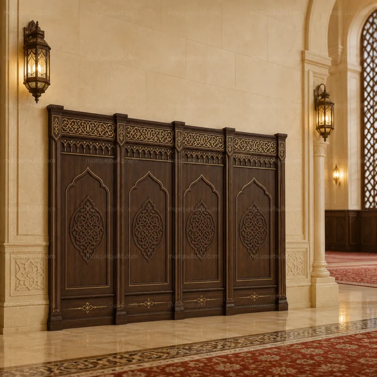 Wooden Mosque Wall Cladding — secondary detail