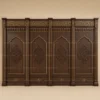Geometric Wooden Mosque Wall Cladding & Separator – Model WCL-260816-009 front product view